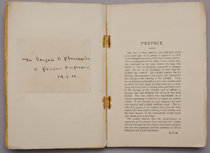 From Padraig Pearse to Joseph Plunkett, signed by Pearse. at Whyte's Auctions
