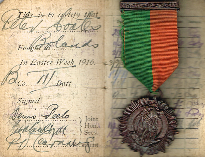 A 1916 Rising Service Medal to a Boland's Mill veteran. at Whyte's Auctions