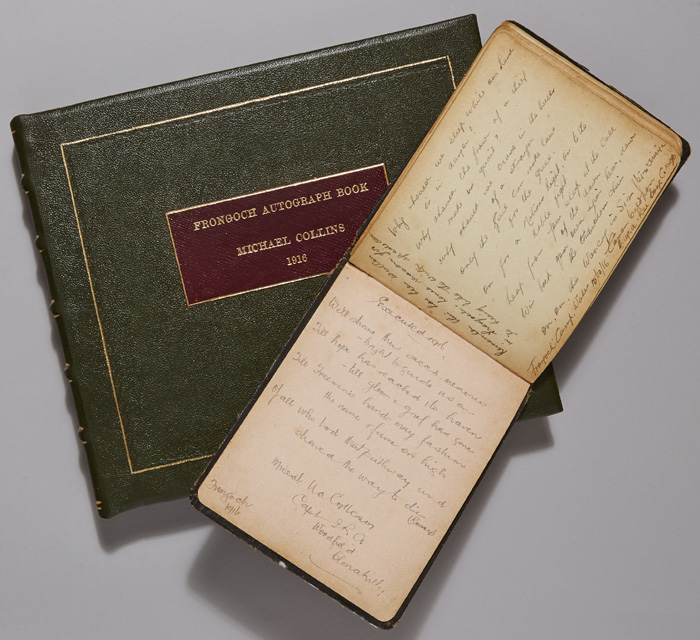1916 Frongoch autograph album with page written by Michael Collins at Whyte's Auctions