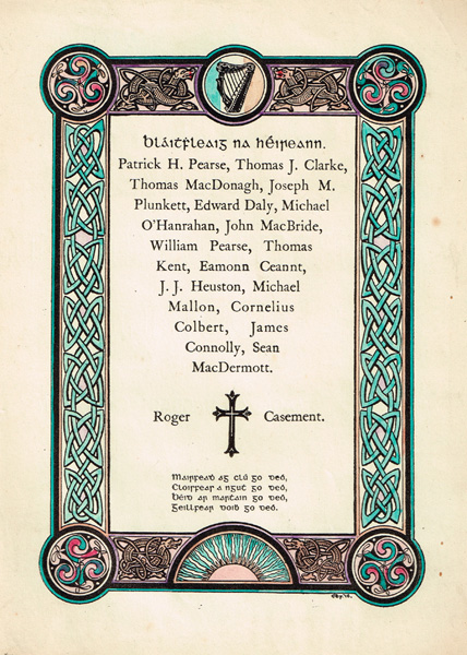 1916 Rising - Memorial card to the executed leaders at Whyte's Auctions