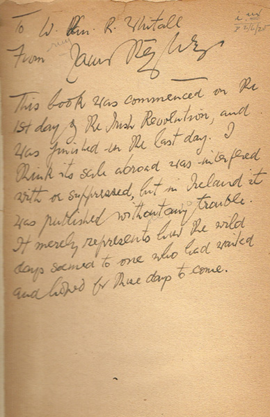 Stephens, James. The Insurrection in Dublin, signed and inscribed at Whyte's Auctions