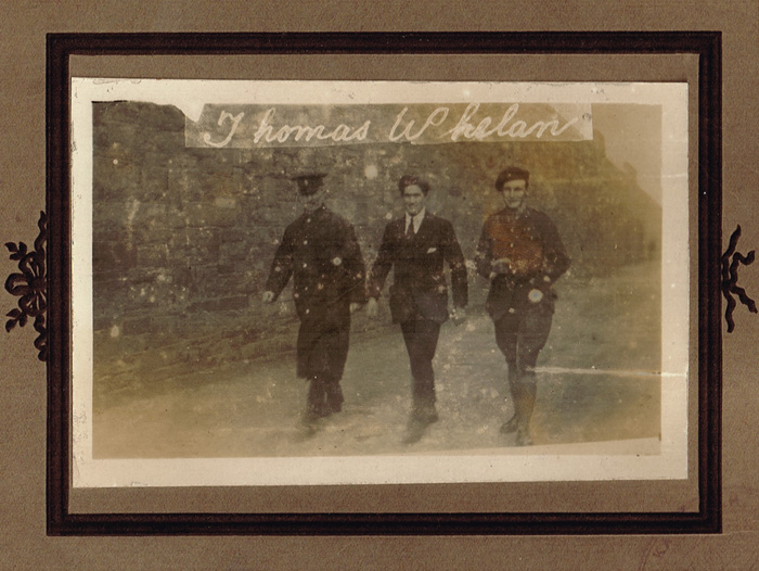 1921 Photograph of Thomas Whelan under escort of a prison warder and an Auxillery at Whyte's Auctions