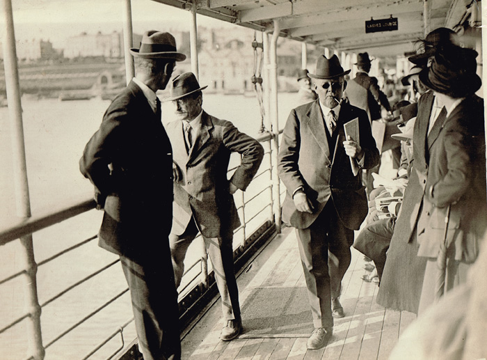 1921 photograph of Eamon de Valera and Arthur Griffith on board the mailboat leaving Dun Laoghaire. at Whyte's Auctions