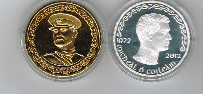 Michael Collins Commemorative Coin and Medal 2012. at Whyte's Auctions