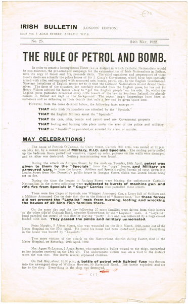 1922 - 1923 The Irish Bulletin and Dail Eireann Order at Whyte's Auctions