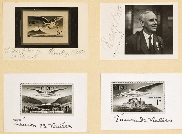 Vox Hiberniae, Airmail stamp designs, signed by Eamonn de Valera at Whyte's Auctions