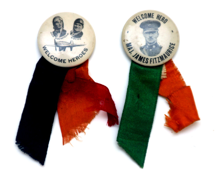1928 First East-West Transatlantic Flight Ireland to Newfoundland Badges. at Whyte's Auctions
