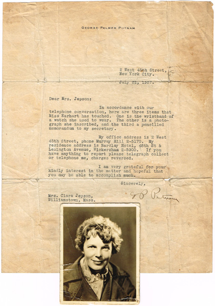 1937 Amelia Earhart signed photograph. at Whyte's Auctions