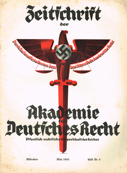 1935-1939. Zeitschrift der Akademie fr Deutsches Recht. at Whyte's Auctions