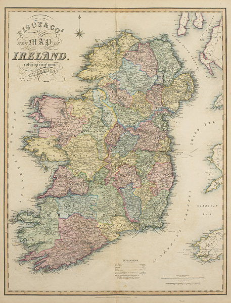Pigot & Co. New Map of Ireland at Whyte's Auctions