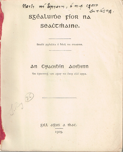 Hyde, Douglas, An Craoibhin Aoibhinn,1909, signed by the author at Whyte's Auctions