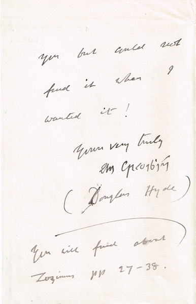 O'Cobhthaigh, Diarmuid. Douglas Hyde: An Craodhin Aoibhinn. at Whyte's Auctions