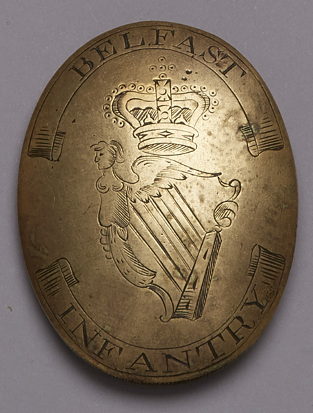Circa 1770 Belfast Infantry cross belt plate at Whyte's Auctions