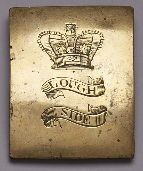 1790's Lough Side Militia cross belt plate at Whyte's Auctions