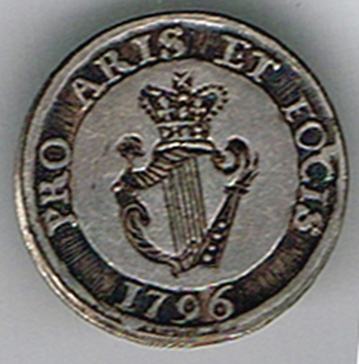 1796 Limerick Volunteers button. at Whyte's Auctions