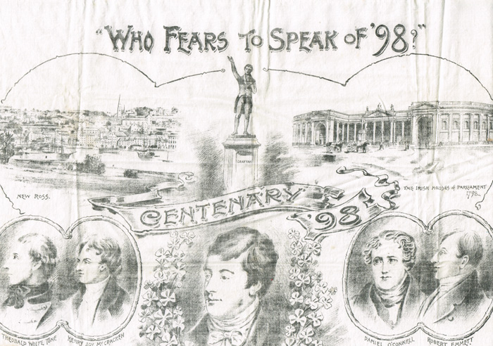 1898, Who Fears to Speak of '98?" linen handkerchief" at Whyte's Auctions
