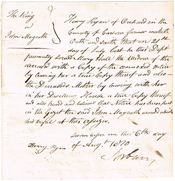 1803. Emmet's Rebellion, documents penned by Lord Norbury and Lord Kilwarden at Whyte's Auctions
