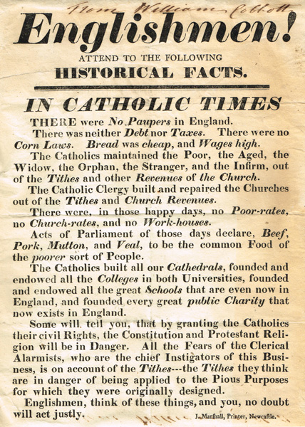 1820s Catholic Emancipation pamphlet at Whyte's Auctions