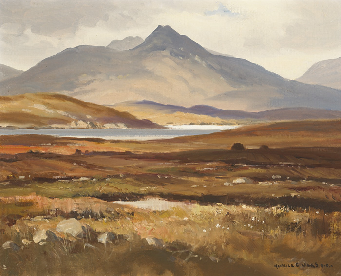 WESTERN LANDSCAPE, BEN LETTERY, CONNEMARA by Maurice Canning Wilks RUA ARHA (1910-1984) at Whyte's Auctions