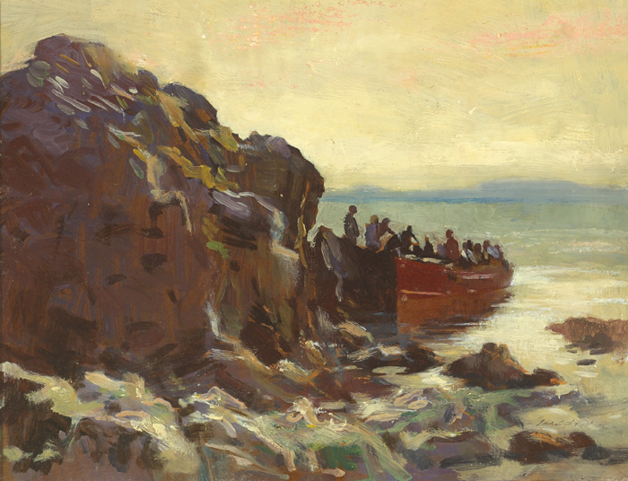 RETURNING FROM IRELAND'S EYE by Gerald J. Bruen sold for �1,700 at Whyte's Auctions