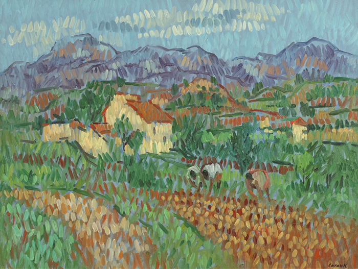 MOUNTAINS IN MALAGA by Desmond Carrick RHA (1928-2012) at Whyte's Auctions