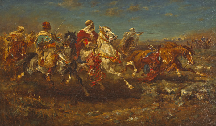 THE DESERT CHARGE by Aloysius C. O’Kelly sold for €11,500 at Whyte's Auctions