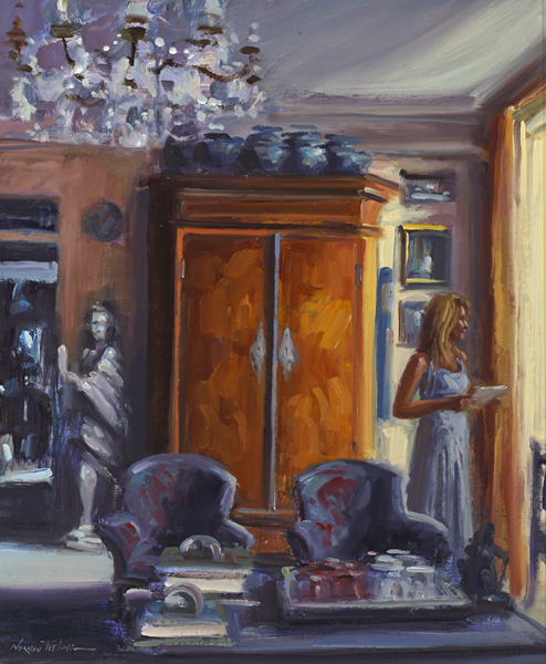 GIRL IN DRAWING ROOM by Norman Teeling (b.1944) (b.1944) at Whyte's Auctions