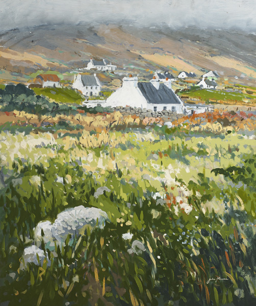COTTAGES IN A VALLEY by John Kirwan (b.1956) (b.1956) at Whyte's Auctions