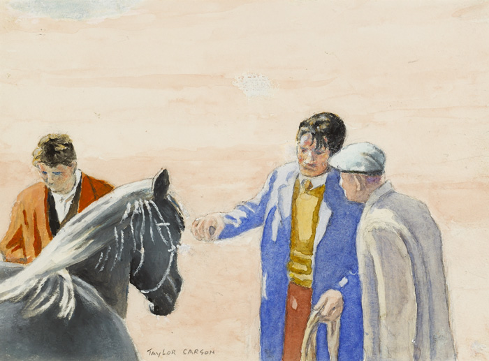 HORSE TRAIDING and HORSE TRADING II (A PAIR) by Robert Taylor Carson HRUA (1919-2008) HRUA (1919-2008) at Whyte's Auctions