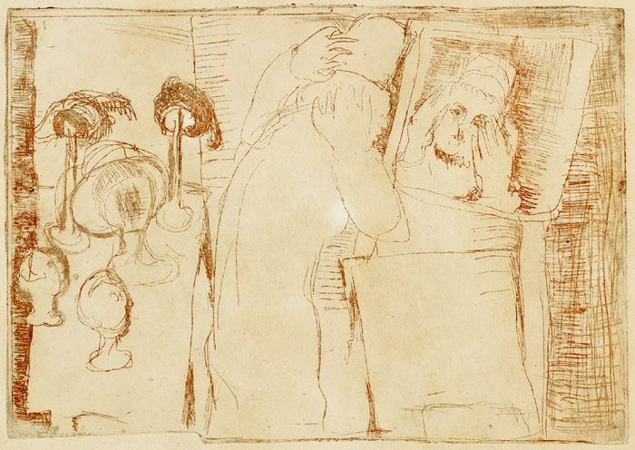 HATS; FIGURE AT A TABLE , FOUR POSES; THREE HEADS 1973, and PIERROT WITH A WHEEL at Whyte's Auctions