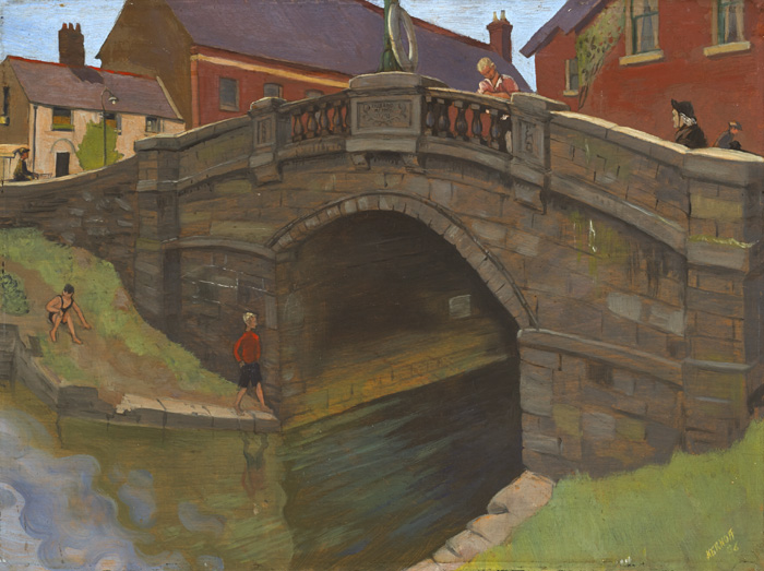 HUBAND BRIDGE, GRAND CANAL, DUBLIN, 1936 by Harry Kernoff RHA (1900-1974) RHA (1900-1974) at Whyte's Auctions