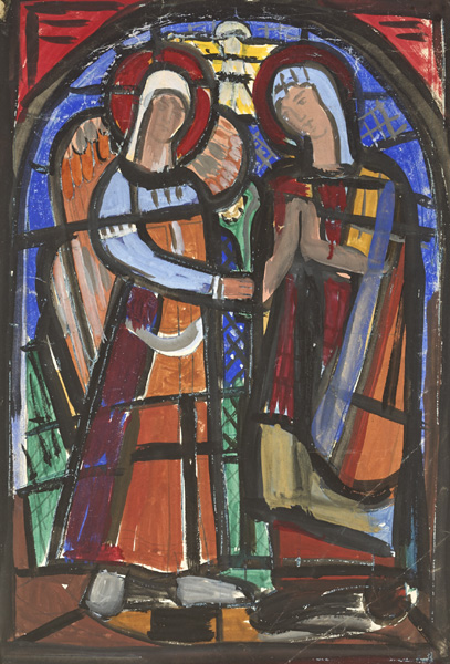 CARTOON FOR WINDOW (THE ANNUNCIATION) by Evie Hone HRHA (1894-1955) HRHA (1894-1955) at Whyte's Auctions