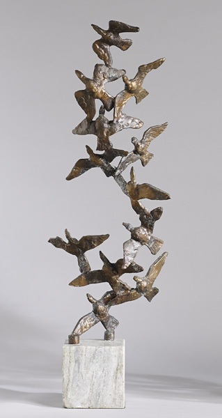 BIRDS IN FLIGHT, 1979 by John Behan RHA (b.1938) at Whyte's Auctions