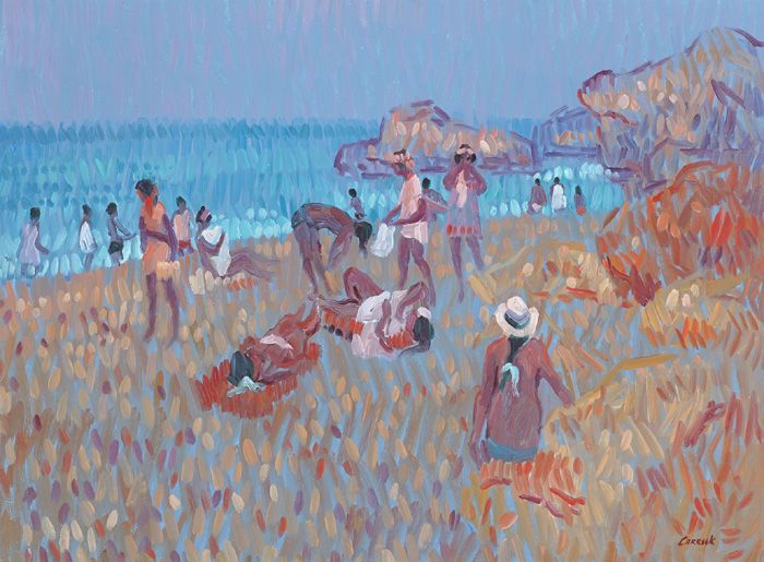 ON THE BEACH AT HIGH NOON, NERJA (MALAGA), 1995 by Desmond Carrick RHA (1928-2012) at Whyte's Auctions