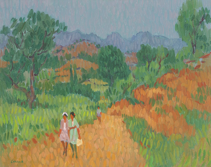 THE VALLEY ROAD, NERJA, 1989 by Desmond Carrick sold for 750 at Whyte's Auctions