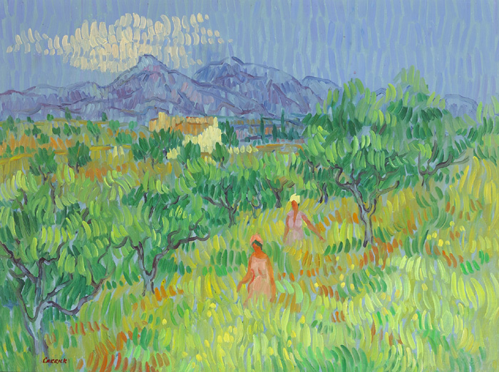 WALKING THROUGH LONG GRASS, PUNTA LARA, 1992 by Desmond Carrick RHA (1928-2012) at Whyte's Auctions