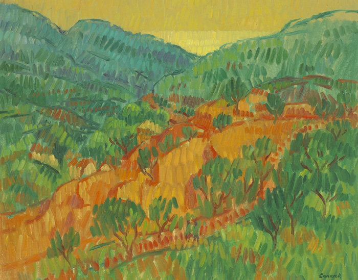 RECLAIMING A FARM, NEAR MARO, SPAIN by Desmond Carrick RHA (1928-2012) at Whyte's Auctions