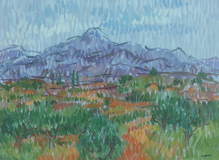 SIERRA ALMIJARA AND PLAIN OF NERJA BEFORE RAIN by Desmond Carrick RHA (1928-2012) at Whyte's Auctions