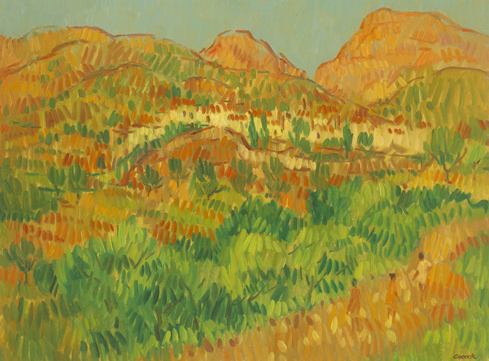 WINTER SUN ON FRIGILIANA by Desmond Carrick RHA (1928-2012) at Whyte's Auctions