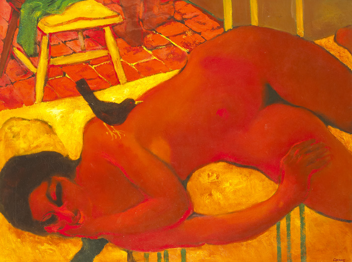 SPANISH INTERIOR WITH NUDE by Desmond Carrick RHA (1928-2012) at Whyte's Auctions