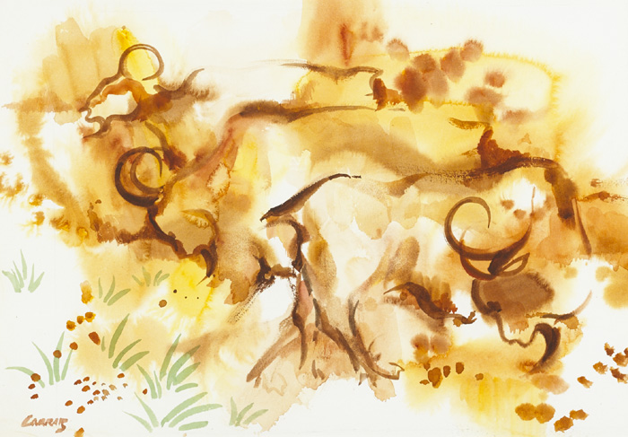 HERD OF GOATS by Desmond Carrick RHA (1928-2012) at Whyte's Auctions