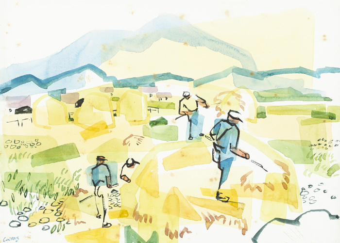 HAY GATHERERS by Desmond Carrick RHA (1928-2012) at Whyte's Auctions