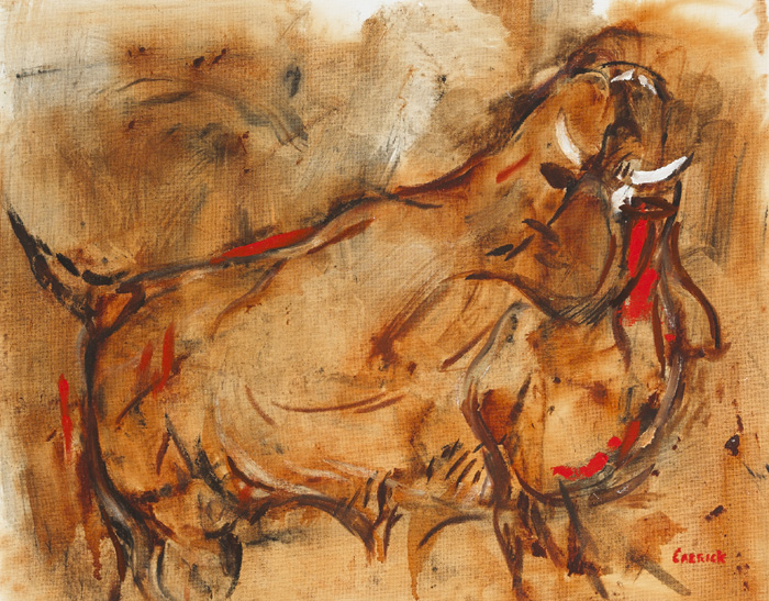 STARTLED BULL, 2008 by Desmond Carrick RHA (1928-2012) at Whyte's Auctions
