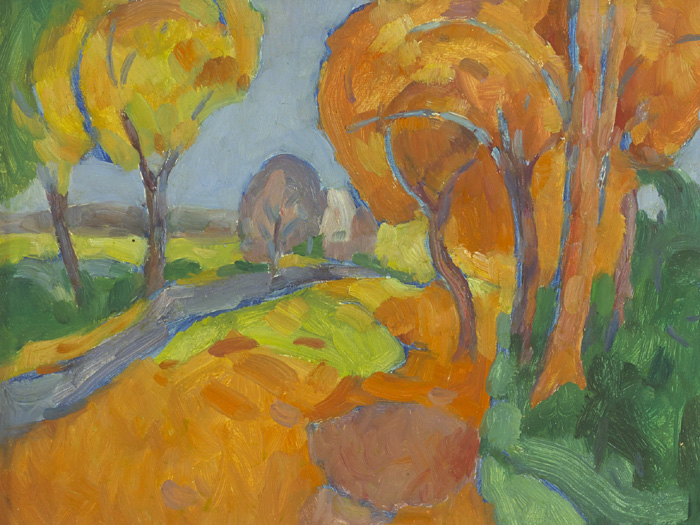 TREES BY A STREAM by Desmond Carrick RHA (1928-2012) at Whyte's Auctions