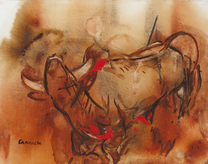 BELLOWING BULL, 1998 by Desmond Carrick RHA (1928-2012) at Whyte's Auctions
