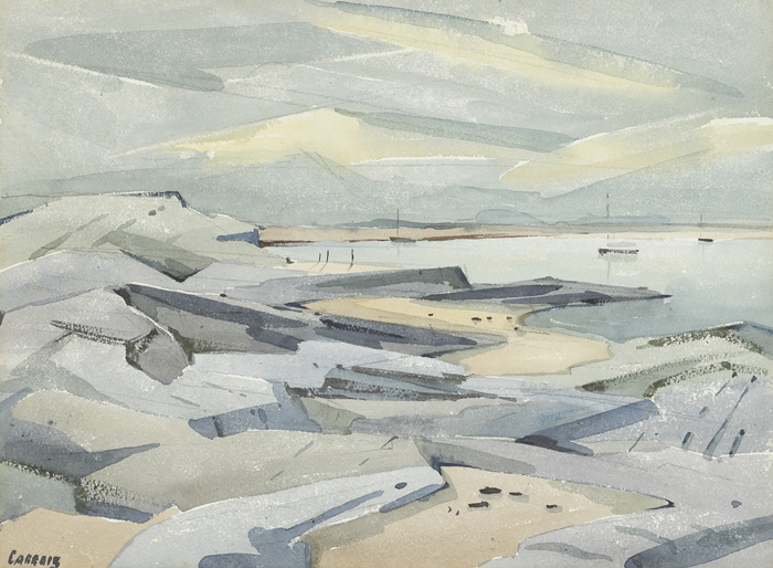 VIEW ACROSS A BAY by Desmond Carrick RHA (1928-2012) at Whyte's Auctions
