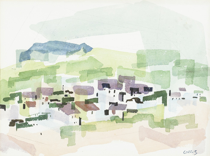 VIEW OF A VILLAGE by Desmond Carrick RHA (1928-2012) at Whyte's Auctions