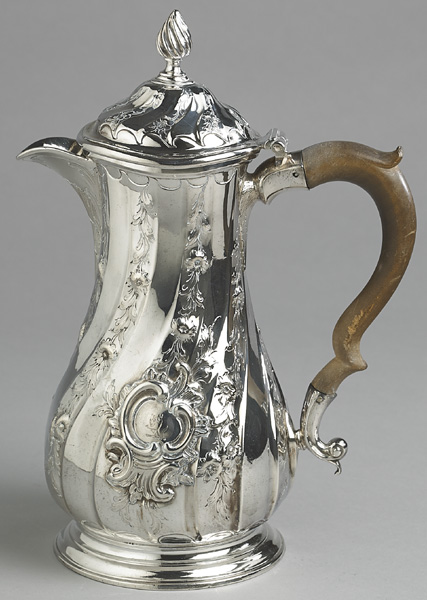 A George II silver coffee pot at Whyte's Auctions