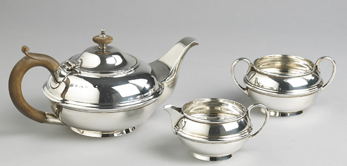 An early 20th century silver three-piece tea-service at Whyte's Auctions