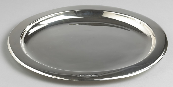 A modern silver oval tray at Whyte's Auctions